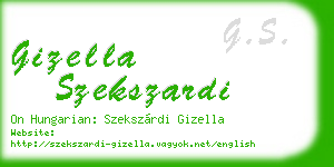 gizella szekszardi business card