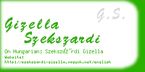 gizella szekszardi business card